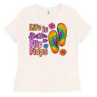 Bone life is better in flip flops Ladies Tee - Jasminsmagicworld