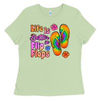 Matcha life is better in flip flops Ladies Tee - Jasminsmagicworld