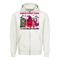 Oatmeal Heather Boo october Zipper Hoodie - CowhideDigitalArt