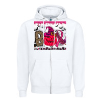 White Boo october Zipper Hoodie - CowhideDigitalArt