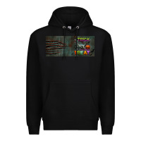 Black trick rawr treat 15 oz mug Premium Hoodie - BundleAndBundleShop