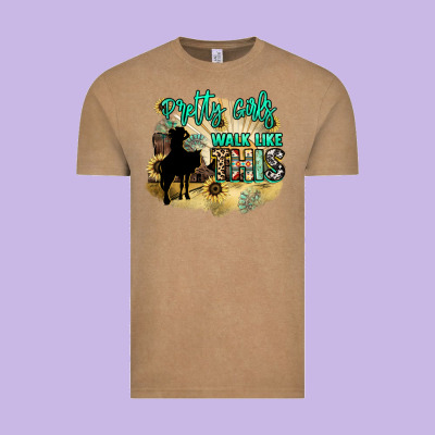 Pretty Girls Walk Like This Vintage Tee Designed By Howdyjamesfarm