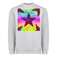 Heather Grey zebra glitter star seamless pattern Heavyweight Sweatshirt - BundleAndBundleShop