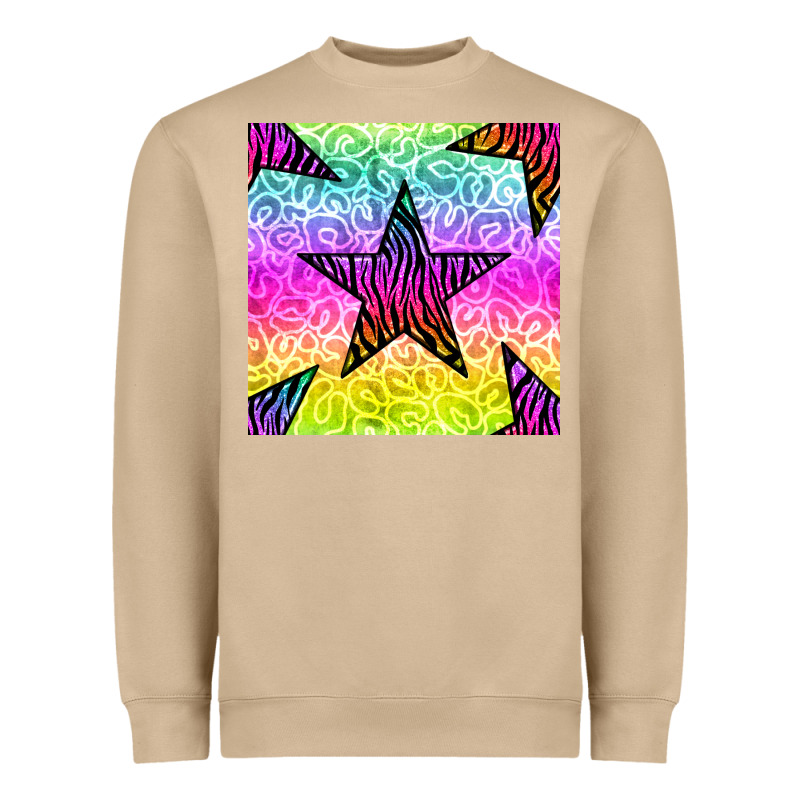 Zebra Glitter Star Seamless Pattern Heavyweight Sweatshirt by BundleAndBundleShop | Teevron