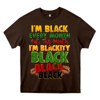 Chocolate Brown juneteenth im black every month Heavy Core Tee - LillyAllenDesigns