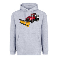 Heather Grey snow plow Heavyweight Hoodie - Artiststas