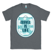 Charcoal Heather Travel Is Life Funny Traveling Gift Classic Tee - minhPixels