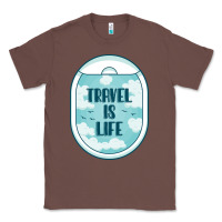 Chestnut Travel Is Life Funny Traveling Gift Classic Tee - minhPixels