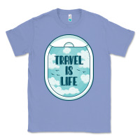 Colony Blue Travel Is Life Funny Traveling Gift Classic Tee - minhPixels