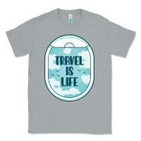 Heather Grey Travel Is Life Funny Traveling Gift Classic Tee - minhPixels