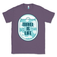 Lavender Travel Is Life Funny Traveling Gift Classic Tee - minhPixels