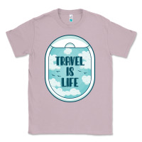 Lilac Travel Is Life Funny Traveling Gift Classic Tee - minhPixels