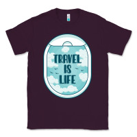 Plum Travel Is Life Funny Traveling Gift Classic Tee - minhPixels