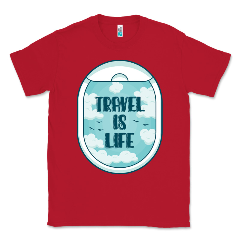 Travel Is Life Funny Traveling Gift Classic Tee by minhPixels | Teevron