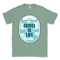 Sage Travel Is Life Funny Traveling Gift Classic Tee - minhPixels