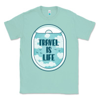 Seafoam Travel Is Life Funny Traveling Gift Classic Tee - minhPixels