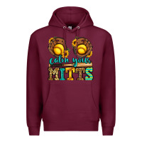 Burgundy calm your mitts softball Premium Hoodie - Jasminsmagicworld