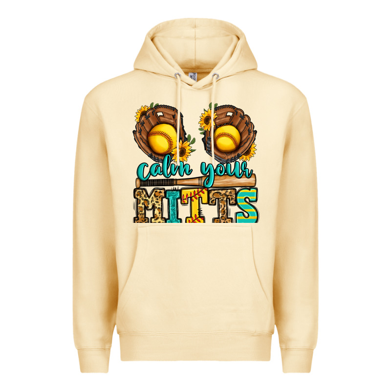 Calm Your Mitts Softball Premium Hoodie by Jasminsmagicworld | Teevron