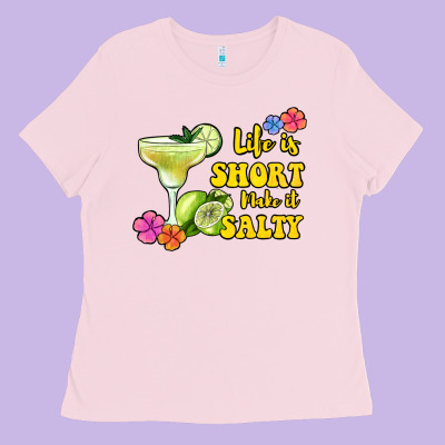 Life Is Short Make It Salty Ladies Tee Designed By Jasminsmagicworld
