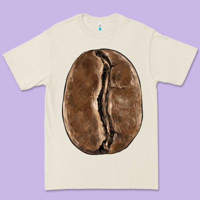 Coffee Bean Premium Tee Designed By Barkaloodesign