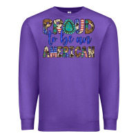 Purple proud to be an american Premium Sweatshirt - Artiststas