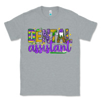 Heather Grey Mardi Gras Dental Assistant Classic Tee - NancyCooperArtShop