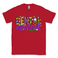 Red Mardi Gras Dental Assistant Classic Tee - NancyCooperArtShop