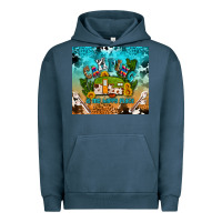 Pigment Midnight Navy camping is my happy place Urban Hoodie - AdoDesignShop