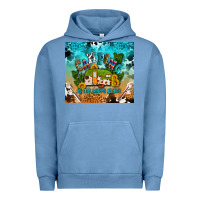 Pigment Pebble Blue camping is my happy place Urban Hoodie - AdoDesignShop