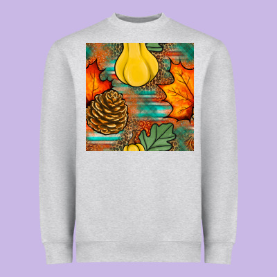 Fall Pumpkins Seamless Pattern Heavyweight Sweatshirt Designed By Bundleandbundleshop