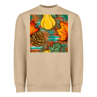 Mushroom fall pumpkins seamless pattern Heavyweight Sweatshirt - BundleAndBundleShop