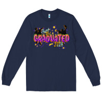 Navy just graduated 2024 Long Sleeve Tee - CowGirlArtShop