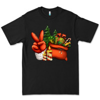 Black christmas santa claus peace hand Premium Tee - Jasminsmagicworld