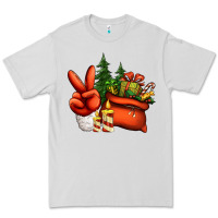 Dove Grey christmas santa claus peace hand Premium Tee - Jasminsmagicworld