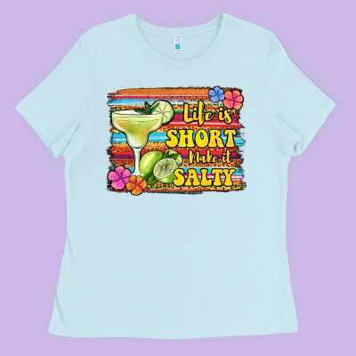 Life Is Short Make It Salty Ladies Tee Designed By Jasminsmagicworld