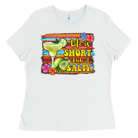 White life is short make it salty Ladies Tee - Jasminsmagicworld