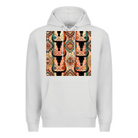 Dove Grey native american aztec seamless pattern 4 Premium Hoodie - BundleAndBundleShop