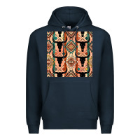 Navy native american aztec seamless pattern 4 Premium Hoodie - BundleAndBundleShop