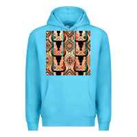 Ocean Blue native american aztec seamless pattern 4 Premium Hoodie - BundleAndBundleShop