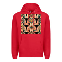 Red native american aztec seamless pattern 4 Premium Hoodie - BundleAndBundleShop