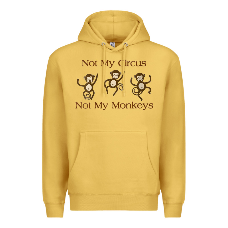 Womens Not My Circus Not My Monkeys Gifts - Funny Political Novelty V- Premium Hoodie by minhPixels | Teevron