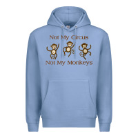 Colony Blue Womens Not My Circus Not My Monkeys Gifts - Funny Political Novelty V- Premium Hoodie - minhPixels