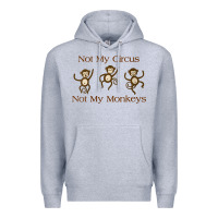 Heather Grey Womens Not My Circus Not My Monkeys Gifts - Funny Political Novelty V- Premium Hoodie - minhPixels