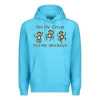 Ocean Blue Womens Not My Circus Not My Monkeys Gifts - Funny Political Novelty V- Premium Hoodie - minhPixels