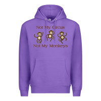Purple Womens Not My Circus Not My Monkeys Gifts - Funny Political Novelty V- Premium Hoodie - minhPixels