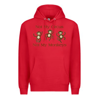 Red Womens Not My Circus Not My Monkeys Gifts - Funny Political Novelty V- Premium Hoodie - minhPixels