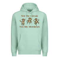 Seafoam Womens Not My Circus Not My Monkeys Gifts - Funny Political Novelty V- Premium Hoodie - minhPixels