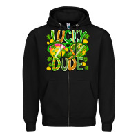 Black Lucky Dude Zipper Hoodie - CowhideDigitalArt