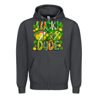 Smoke Lucky Dude Zipper Hoodie - CowhideDigitalArt