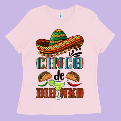 Cinco De Dirinko Sombrero Ladies Tee Designed By Barkaloodesign